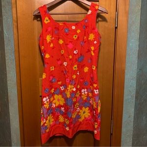 Hilda Hawaii multi colored floral dress. All Rayon material. Vintage.